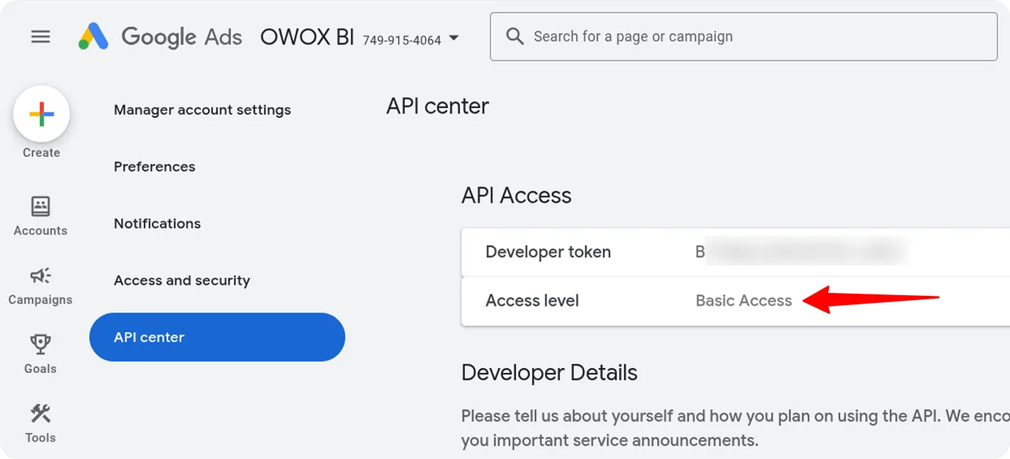 Basic Access approval status