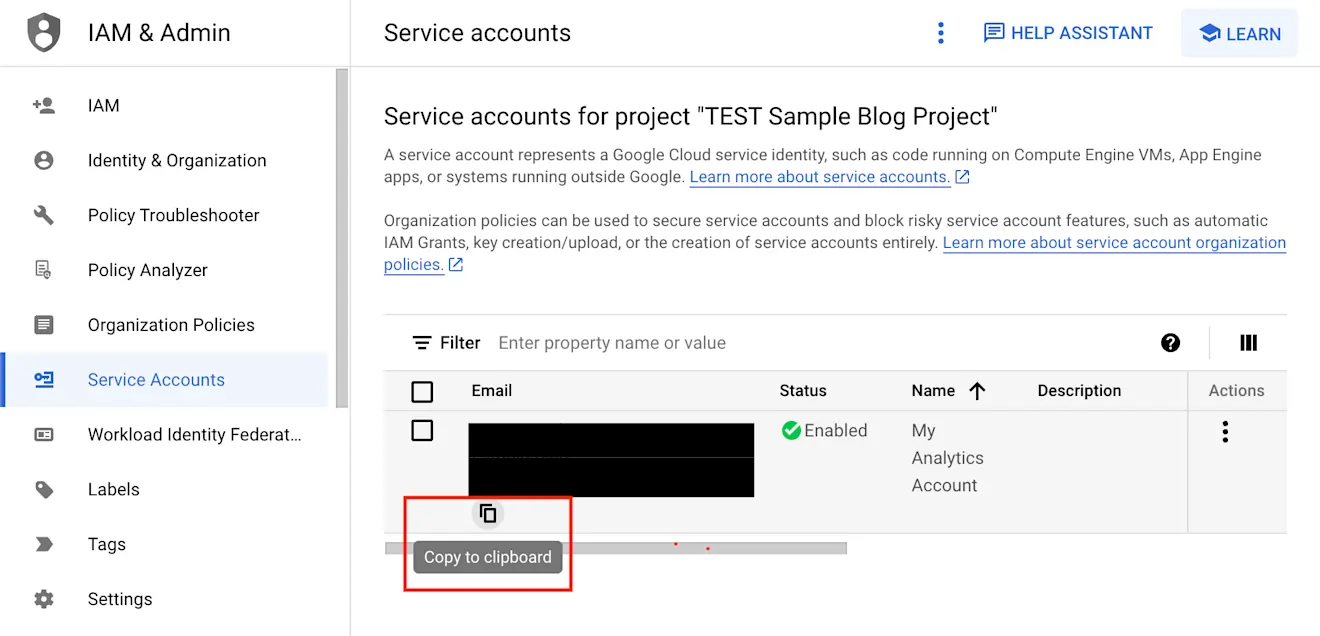 GA4 Admin → Property Access Management → add the email as Viewer